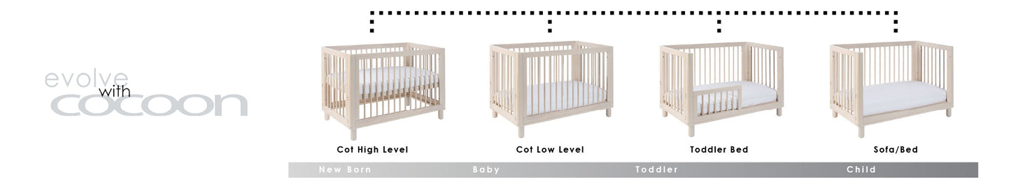 COCOON Allure Natural wash including an Australian made inner spring mattress