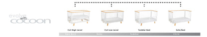 COCOON LUSH Including an Australian made inner spring mattress & Toddler bed rail