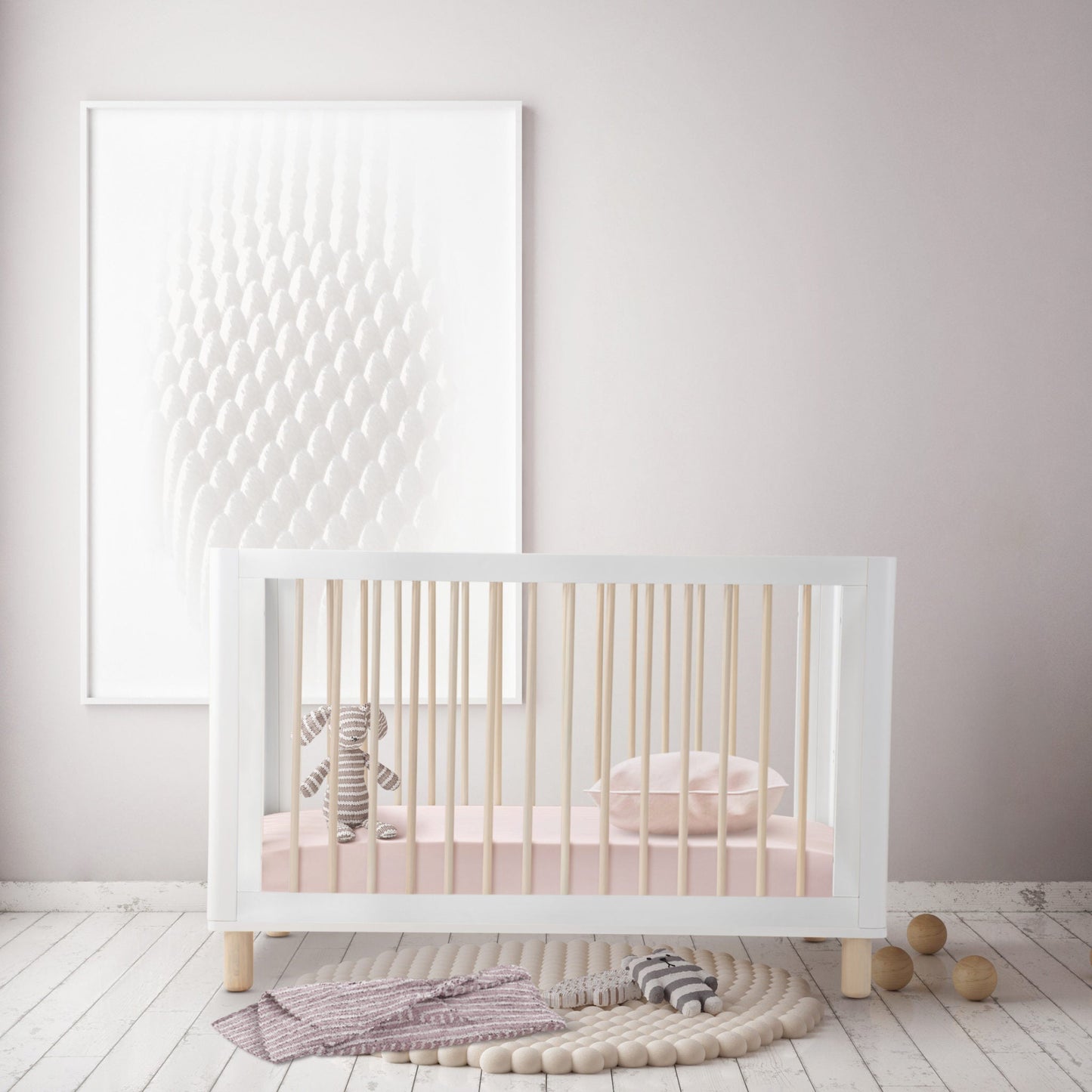 COCOON Allure White/Natural wash including an Australian made inner spring mattress