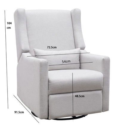 COCOON Bondi Electric Recliner & Glider Chair with USB in Mist Grey